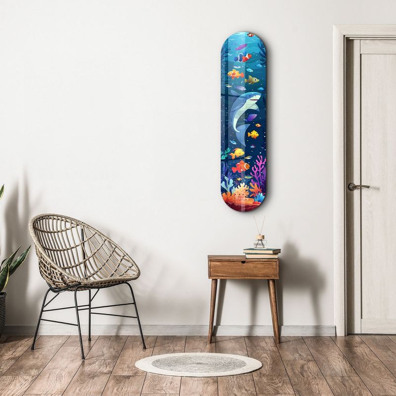 Casa si Gradina - Decoratiuni - Tablouri - Tablou sticlă securizată Wallxpert, sticlă, 20 x 80 cm, multicolor, 226SNG1150 - Infinity.ro