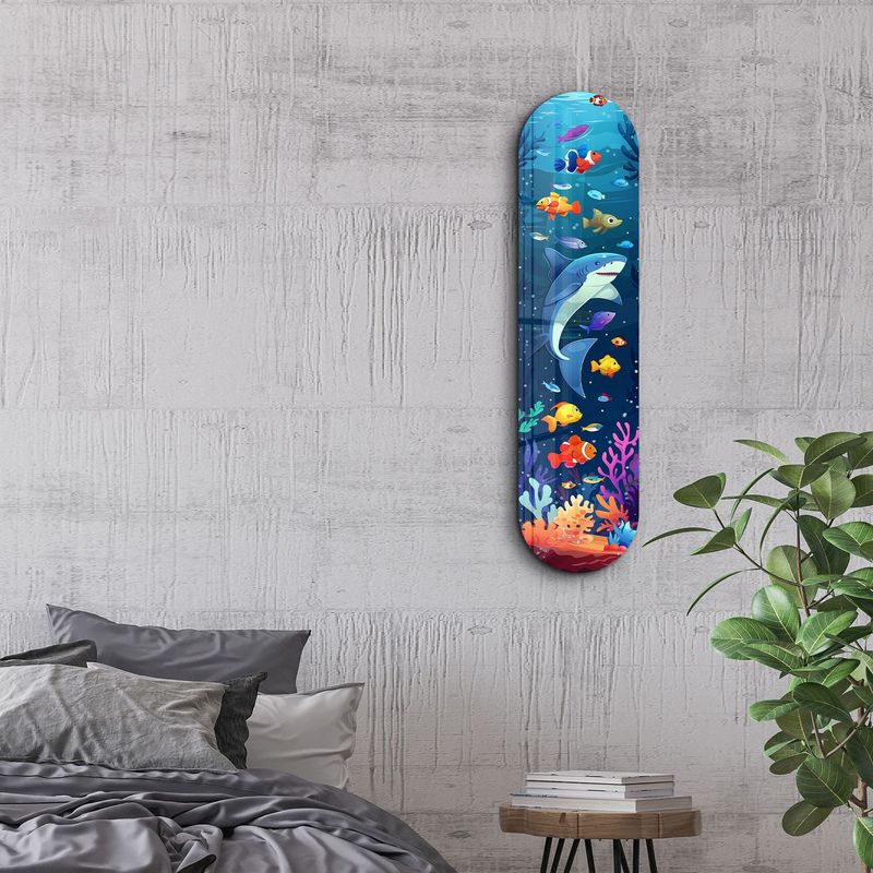 Casa si Gradina - Decoratiuni - Tablouri - Tablou sticlă securizată Wallxpert, sticlă, 20 x 80 cm, multicolor, 226SNG1150 - Infinity.ro
