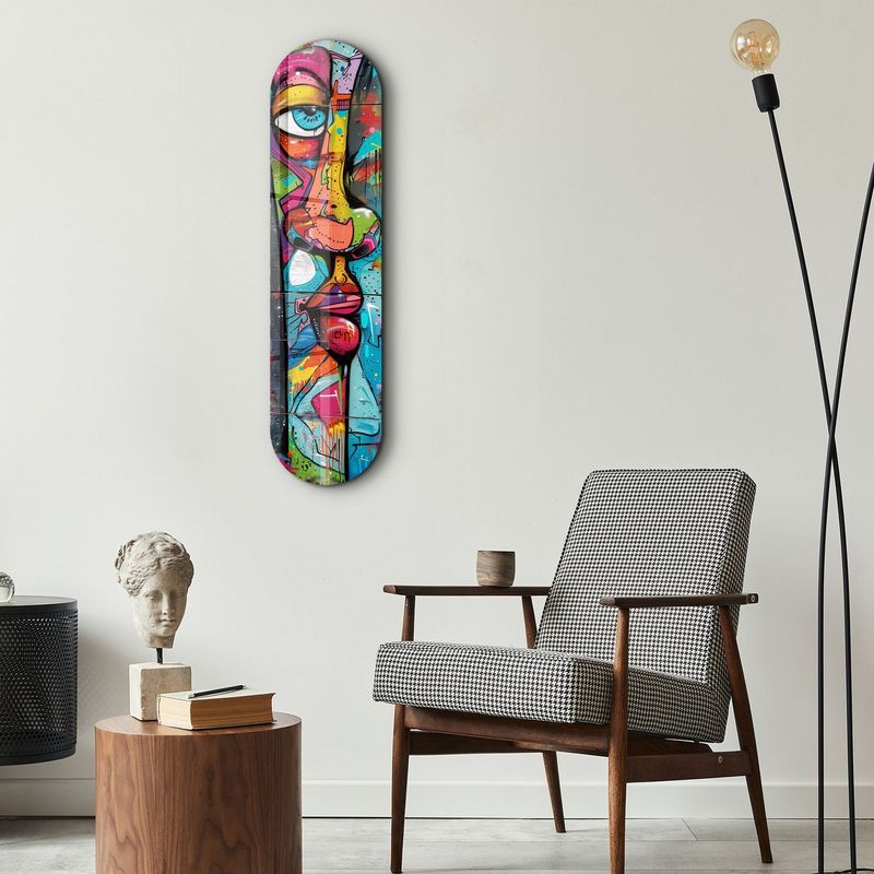 Casa si Gradina - Decoratiuni - Tablouri - Tablou sticlă securizată Wallxpert, sticlă, 20 x 80 cm, multicolor, 226SNG1138 - Infinity.ro