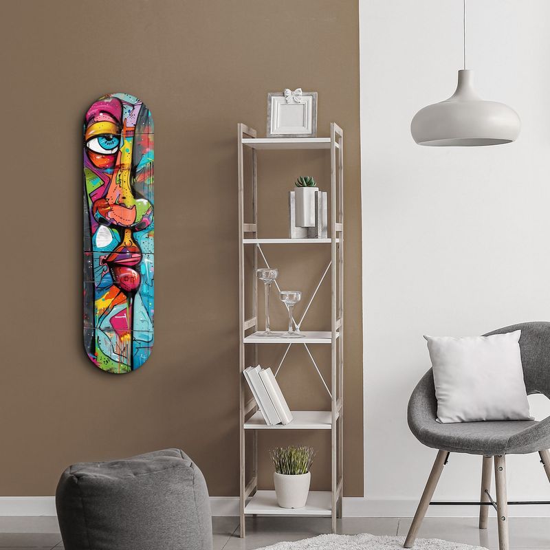 Casa si Gradina - Decoratiuni - Tablouri - Tablou sticlă securizată Wallxpert, sticlă, 20 x 80 cm, multicolor, 226SNG1138 - Infinity.ro