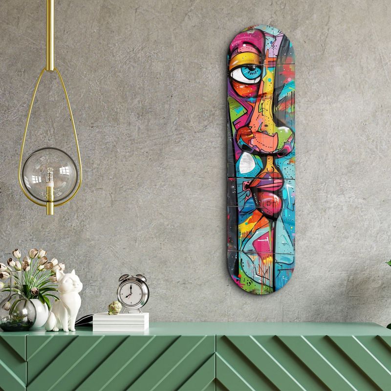 Casa si Gradina - Decoratiuni - Tablouri - Tablou sticlă securizată Wallxpert, sticlă, 20 x 80 cm, multicolor, 226SNG1138 - Infinity.ro