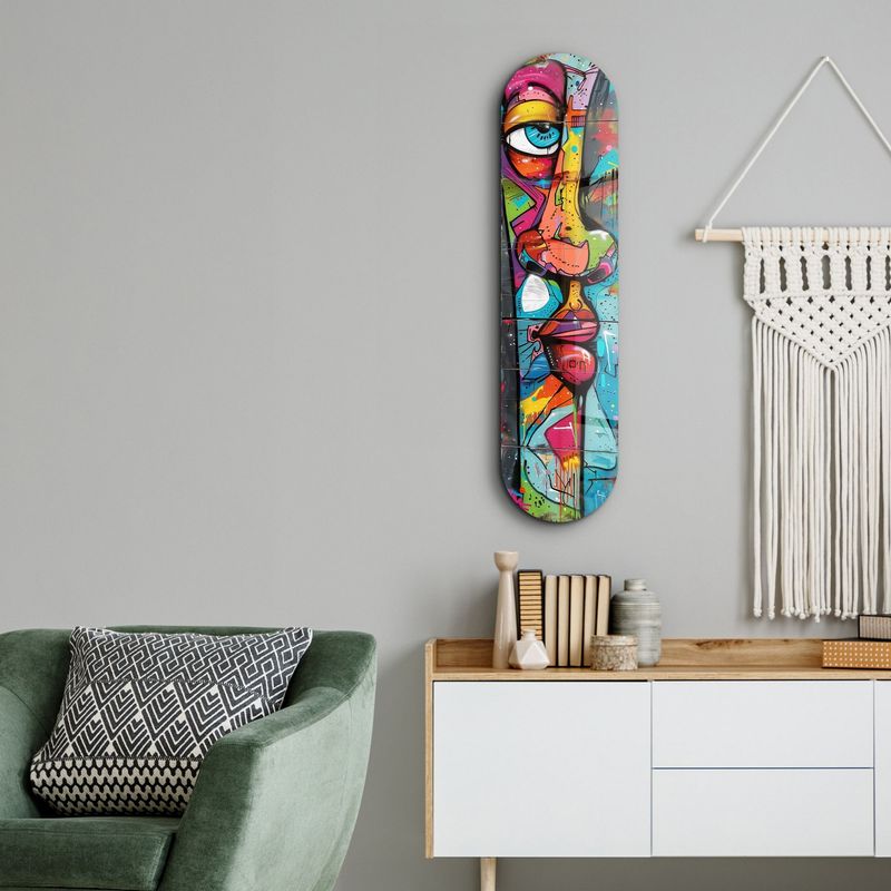 Casa si Gradina - Decoratiuni - Tablouri - Tablou sticlă securizată Wallxpert, sticlă, 20 x 80 cm, multicolor, 226SNG1138 - Infinity.ro