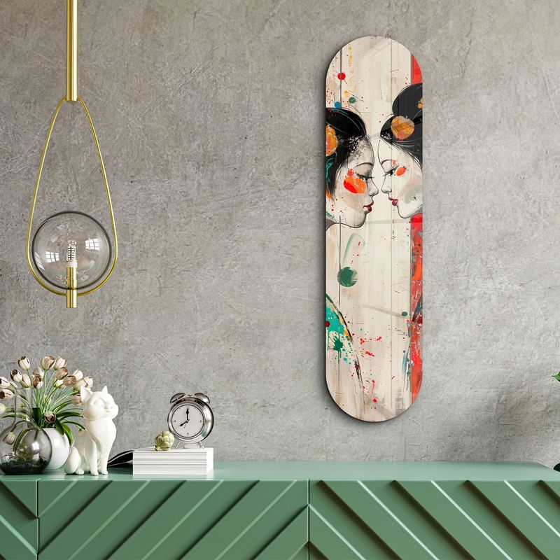 Casa si Gradina - Decoratiuni - Tablouri - Tablou sticlă securizată Wallxpert, sticlă, 20 x 80 cm, multicolor, 226SNG1120 - Infinity.ro
