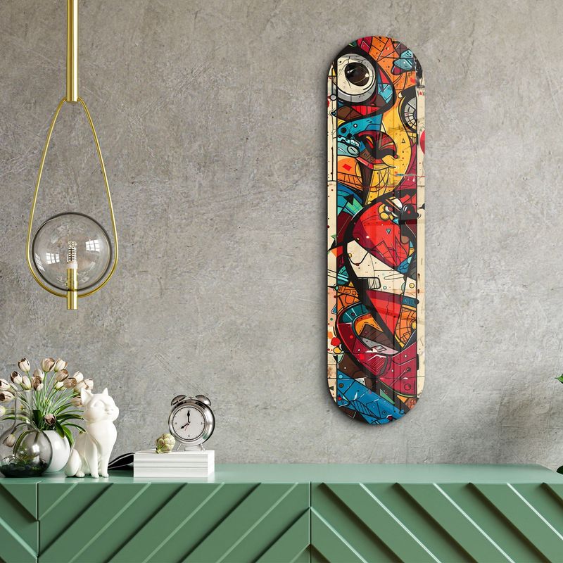 Casa si Gradina - Decoratiuni - Tablouri - Tablou sticlă securizată Wallxpert, sticlă, 20 x 80 cm, multicolor, 226SNG1139 - Infinity.ro