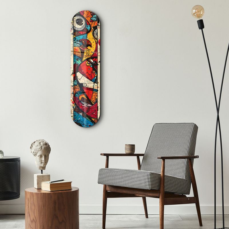 Casa si Gradina - Decoratiuni - Tablouri - Tablou sticlă securizată Wallxpert, sticlă, 20 x 80 cm, multicolor, 226SNG1139 - Infinity.ro