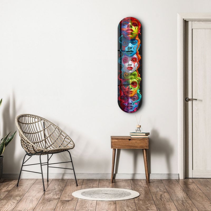 Casa si Gradina - Decoratiuni - Tablouri - Tablou sticlă securizată Wallxpert, sticlă, 20 x 80 cm, multicolor, 226SNG1101 - Infinity.ro