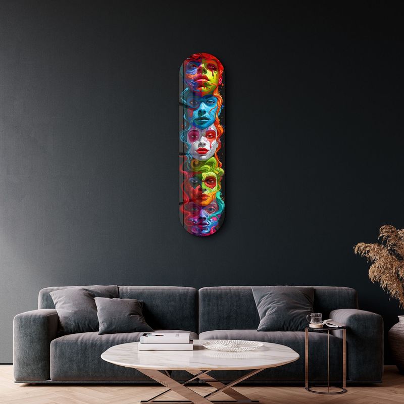 Casa si Gradina - Decoratiuni - Tablouri - Tablou sticlă securizată Wallxpert, sticlă, 20 x 80 cm, multicolor, 226SNG1101 - Infinity.ro