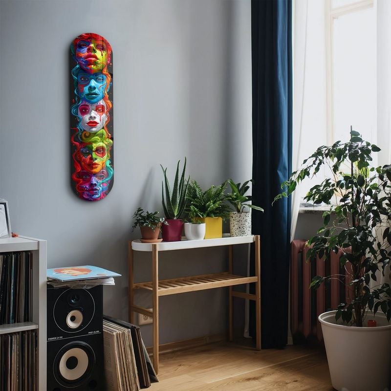 Casa si Gradina - Decoratiuni - Tablouri - Tablou sticlă securizată Wallxpert, sticlă, 20 x 80 cm, multicolor, 226SNG1101 - Infinity.ro