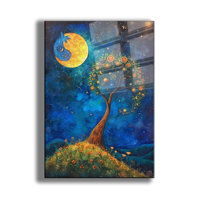 Casa si Gradina - Decoratiuni - Tablouri - Tablou sticlă securizată Wallxpert, sticlă, 40 x 60 cm, multicolor, 544CLR1451 - Infinity.ro