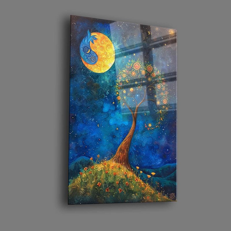 Casa si Gradina - Decoratiuni - Tablouri - Tablou sticlă securizată Wallxpert, sticlă, 40 x 60 cm, multicolor, 544CLR1451 - Infinity.ro