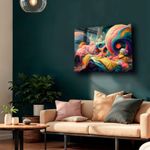 Casa si Gradina - Decoratiuni - Tablouri - Tablou sticlă securizată Wallxpert, sticlă, 40 x 60 cm, multicolor, 544CLR1367 - Infinity.ro