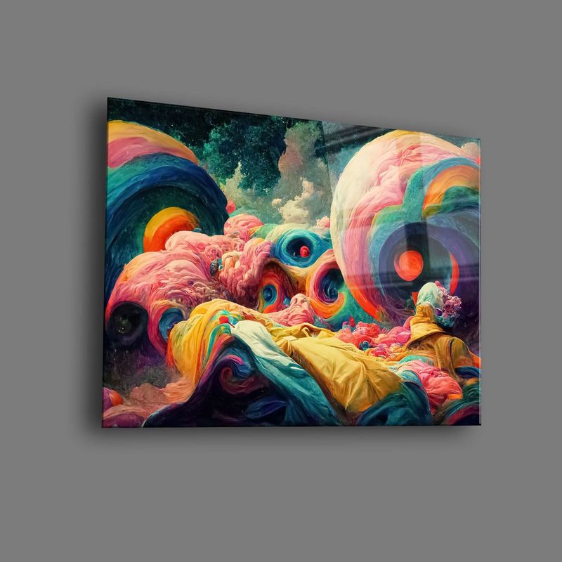 Casa si Gradina - Decoratiuni - Tablouri - Tablou sticlă securizată Wallxpert, sticlă, 40 x 60 cm, multicolor, 544CLR1367 - Infinity.ro
