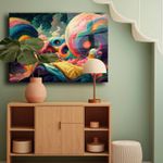 Casa si Gradina - Decoratiuni - Tablouri - Tablou sticlă securizată Wallxpert, sticlă, 40 x 60 cm, multicolor, 544CLR1367 - Infinity.ro