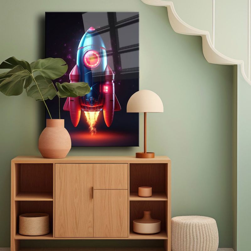 Casa si Gradina - Decoratiuni - Tablouri - Tablou sticlă securizată Wallxpert, sticlă, 40 x 60 cm, multicolor, 544CLR1397 - Infinity.ro