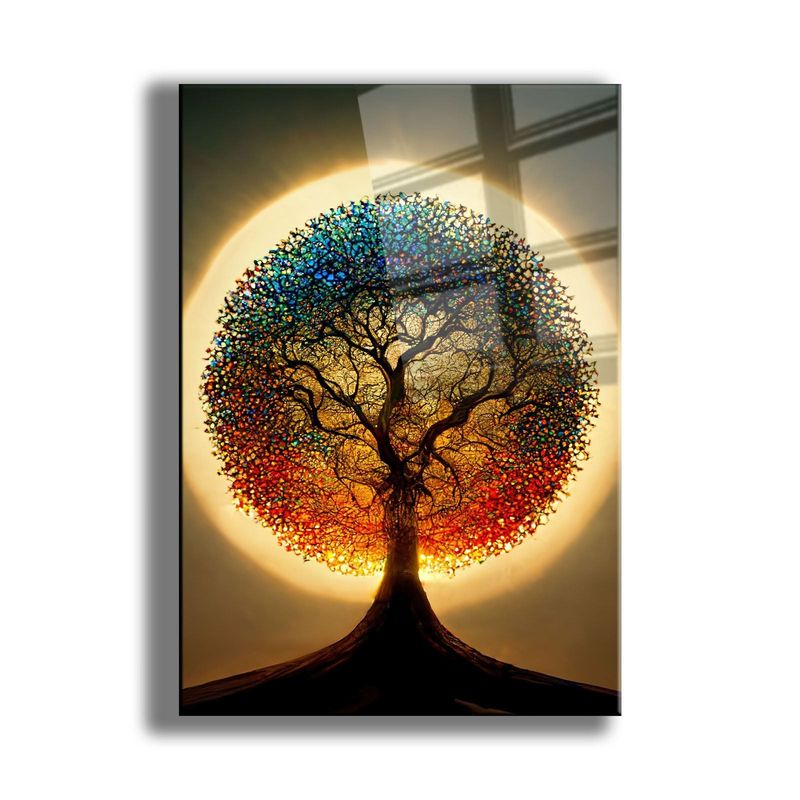 Casa si Gradina - Decoratiuni - Tablouri - Tablou sticlă securizată Wallxpert, sticlă, 50 x 70 cm, multicolor, 544CLR1374 - Infinity.ro