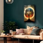 Casa si Gradina - Decoratiuni - Tablouri - Tablou sticlă securizată Wallxpert, sticlă, 50 x 70 cm, multicolor, 544CLR1374 - Infinity.ro