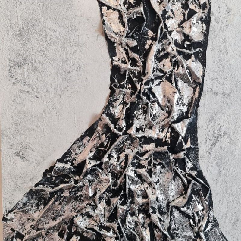 Casa si Gradina - Decoratiuni - Tablouri - Tablou ulei Wallxpert, lemn, 32 x 92 cm, multicolor, 405HND1377 - Infinity.ro