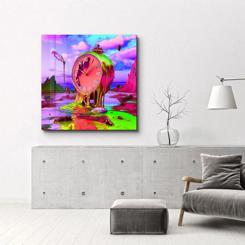 Casa si Gradina - Decoratiuni - Tablouri - Tablou sticlă securizată Wallxpert, sticlă, 40 x 40 cm, multicolor, 642BTH1303 - Infinity.ro