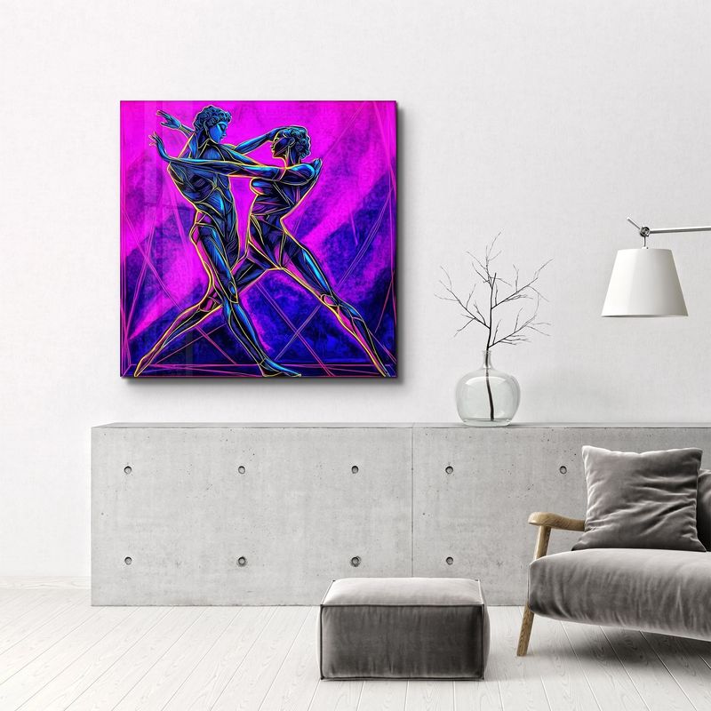 Casa si Gradina - Decoratiuni - Tablouri - Tablou sticlă securizată Wallxpert, sticlă, 40 x 40 cm, multicolor, 642BTH1283 - Infinity.ro
