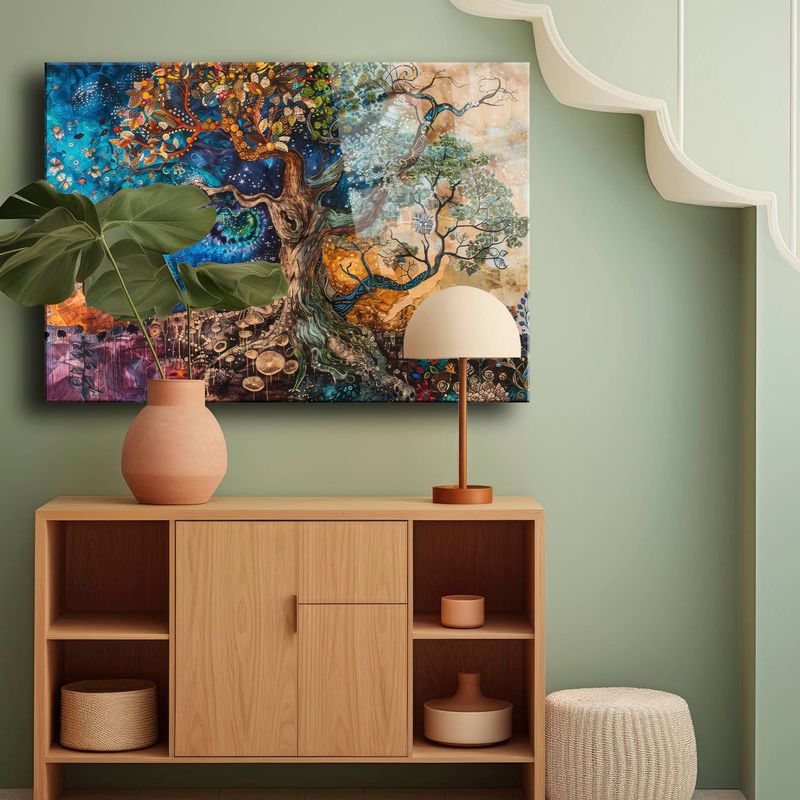 Casa si Gradina - Decoratiuni - Tablouri - Tablou sticlă securizată Wallxpert, sticlă, 60 x 90 cm, multicolor, 544CLR1447 - Infinity.ro