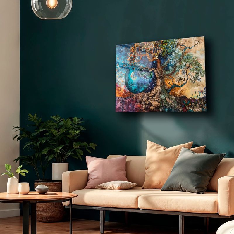 Casa si Gradina - Decoratiuni - Tablouri - Tablou sticlă securizată Wallxpert, sticlă, 60 x 90 cm, multicolor, 544CLR1447 - Infinity.ro