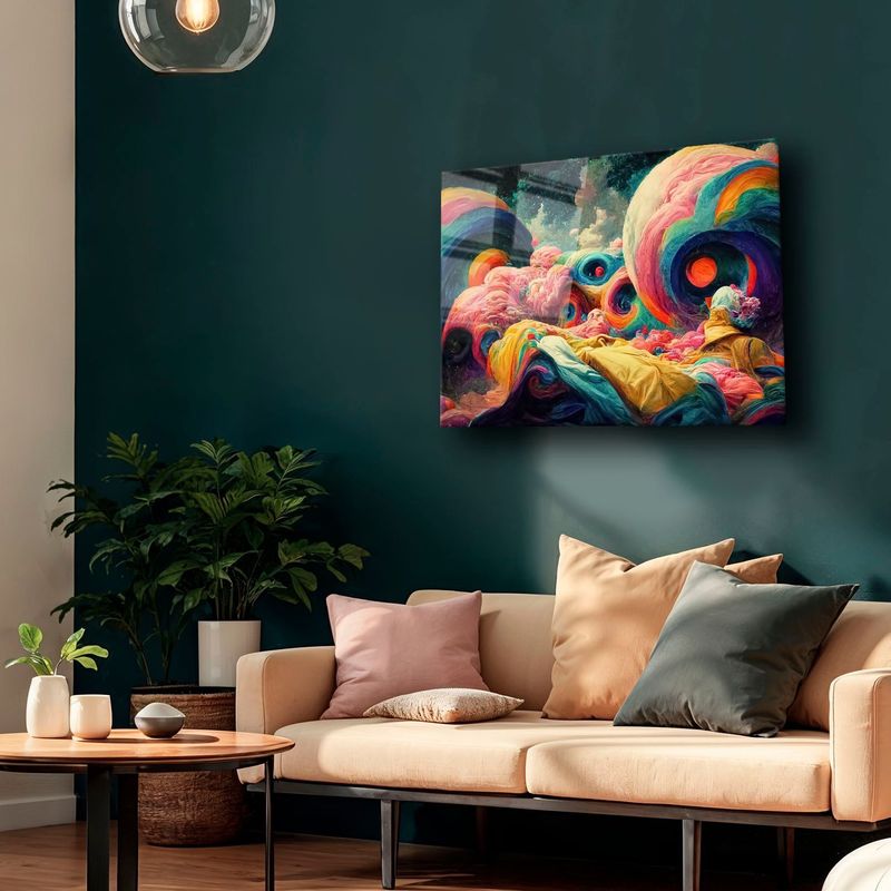 Casa si Gradina - Decoratiuni - Tablouri - Tablou sticlă securizată Wallxpert, sticlă, 60 x 90 cm, multicolor, 544CLR1369 - Infinity.ro