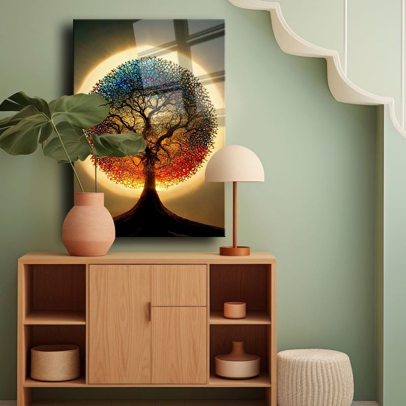 Casa si Gradina - Decoratiuni - Tablouri - Tablou sticlă securizată Wallxpert, sticlă, 60 x 90 cm, multicolor, 544CLR1375 - Infinity.ro