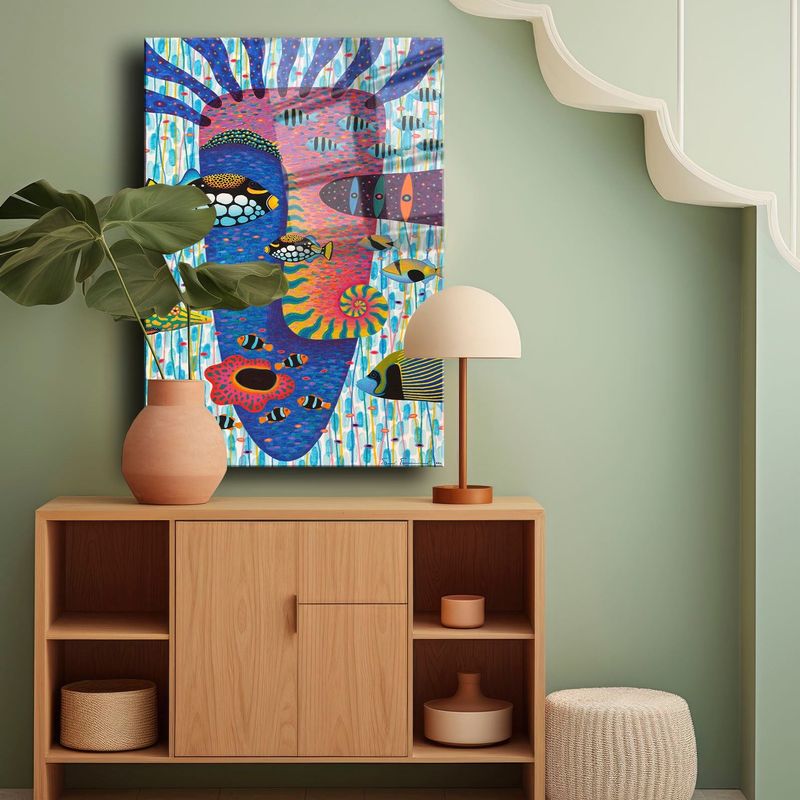 Casa si Gradina - Decoratiuni - Tablouri - Tablou sticlă securizată Wallxpert, sticlă, 60 x 90 cm, multicolor, 544CLR1255 - Infinity.ro
