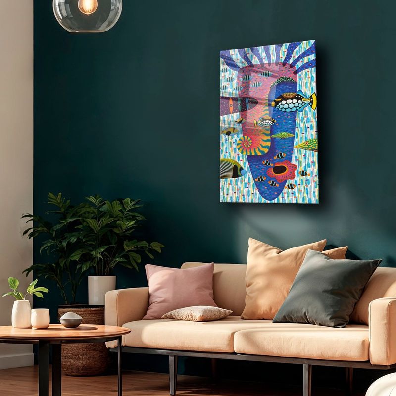 Casa si Gradina - Decoratiuni - Tablouri - Tablou sticlă securizată Wallxpert, sticlă, 60 x 90 cm, multicolor, 544CLR1255 - Infinity.ro