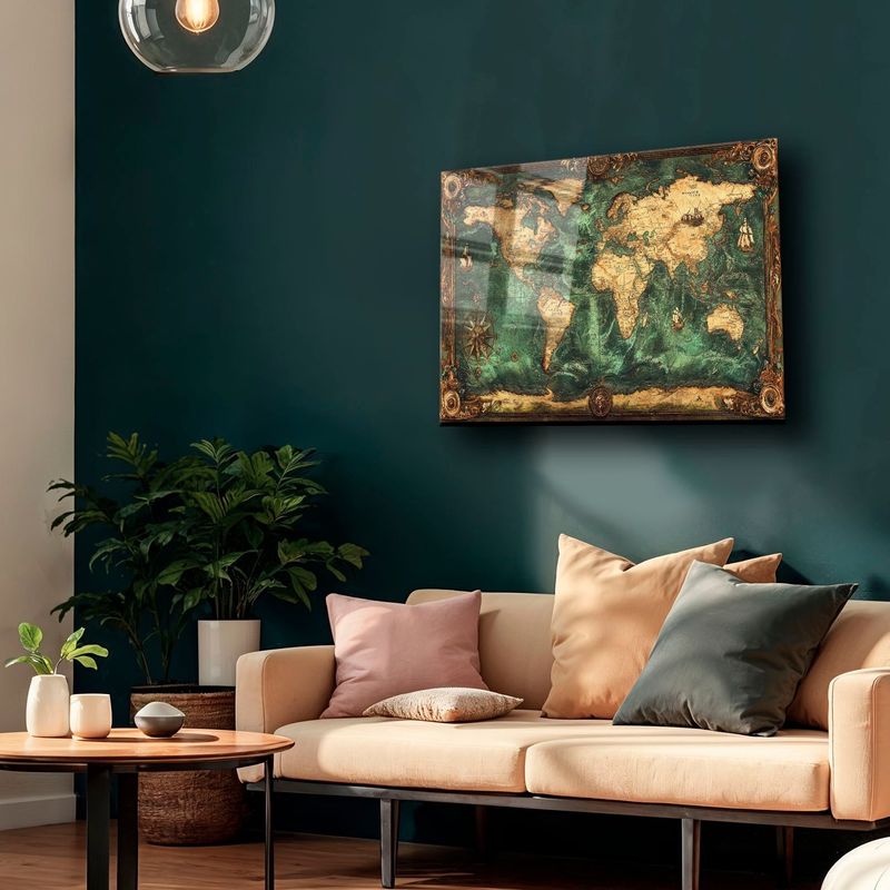 Casa si Gradina - Decoratiuni - Tablouri - Tablou sticlă securizată Wallxpert, sticlă, 60 x 90 cm, multicolor, 544CLR1117 - Infinity.ro