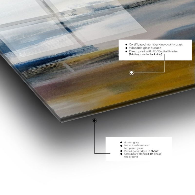 Casa si Gradina - Decoratiuni - Tablouri - Tablou sticlă securizată Wallxpert, sticlă, 50 x 120 cm, multicolor, 407MGN1184 - Infinity.ro
