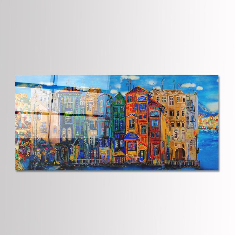 Casa si Gradina - Decoratiuni - Tablouri - Tablou sticlă securizată Wallxpert, sticlă, 50 x 120 cm, multicolor, 407MGN1169 - Infinity.ro