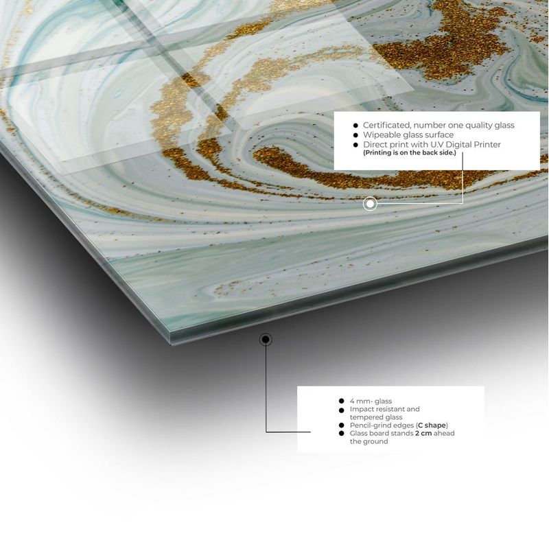Casa si Gradina - Decoratiuni - Tablouri - Tablou sticlă securizată Wallxpert, sticlă, 50 x 120 cm, multicolor, 407MGN1178 - Infinity.ro