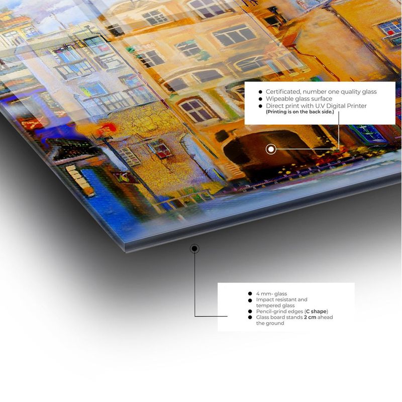 Casa si Gradina - Decoratiuni - Tablouri - Tablou sticlă securizată Wallxpert, sticlă, 50 x 120 cm, multicolor, 407MGN1174 - Infinity.ro