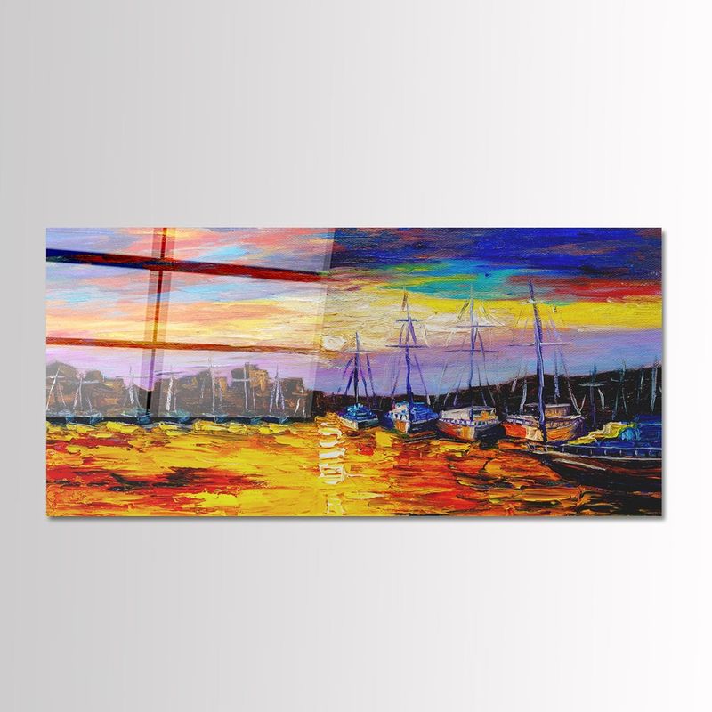 Casa si Gradina - Decoratiuni - Tablouri - Tablou sticlă securizată Wallxpert, sticlă, 50 x 120 cm, multicolor, 407MGN1170 - Infinity.ro
