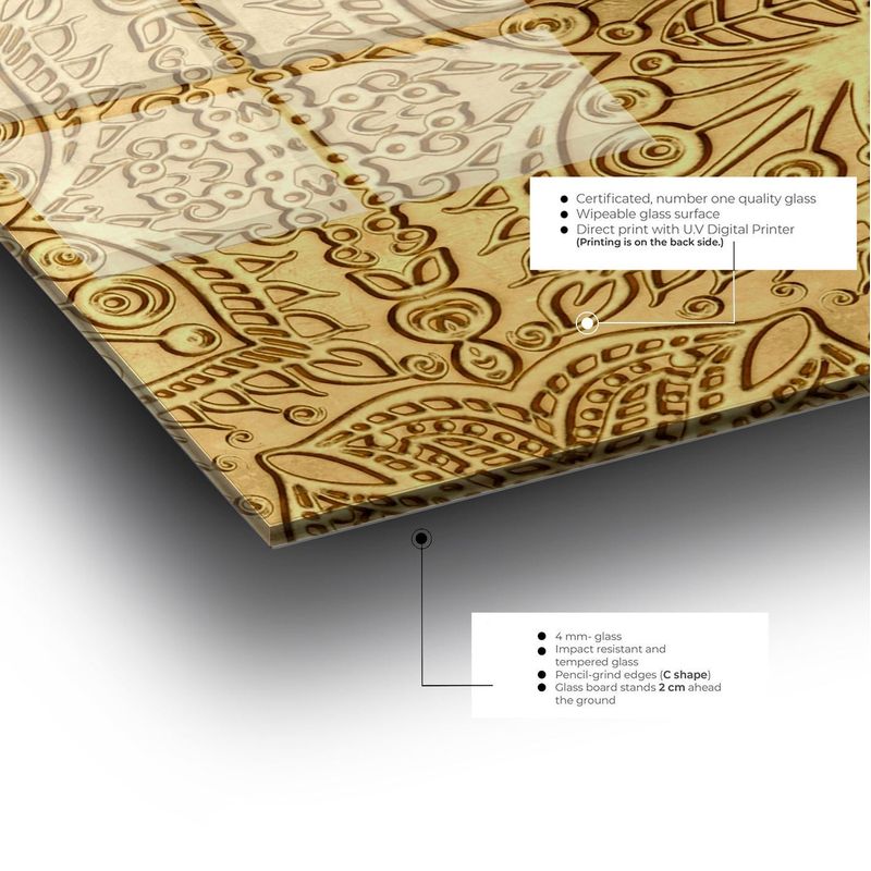 Casa si Gradina - Decoratiuni - Tablouri - Tablou sticlă securizată Wallxpert, sticlă, 50 x 120 cm, multicolor, 407MGN1142 - Infinity.ro