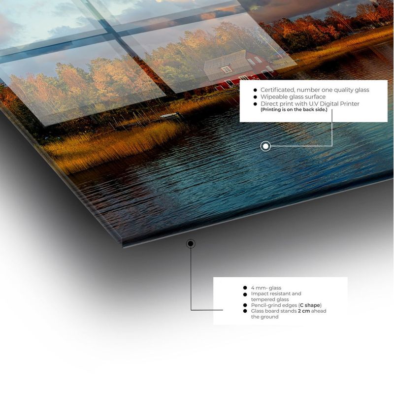 Casa si Gradina - Decoratiuni - Tablouri - Tablou sticlă securizată Wallxpert, sticlă, 50 x 120 cm, multicolor, 407MGN1149 - Infinity.ro