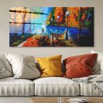 Casa si Gradina - Decoratiuni - Tablouri - Tablou sticlă securizată Wallxpert, sticlă, 50 x 120 cm, multicolor, 407MGN1157 - Infinity.ro