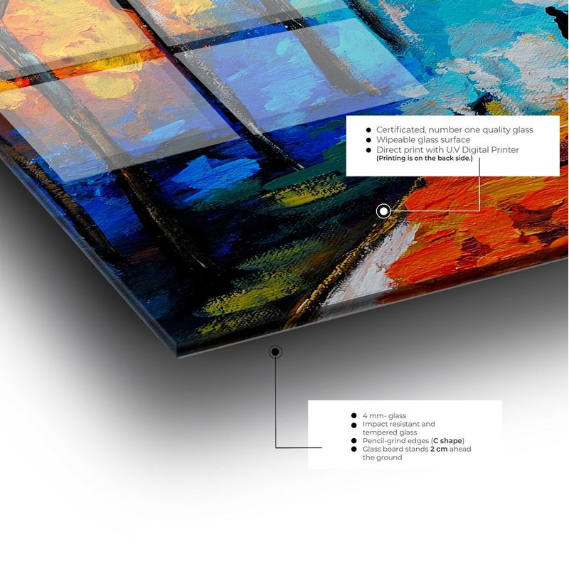 Casa si Gradina - Decoratiuni - Tablouri - Tablou sticlă securizată Wallxpert, sticlă, 50 x 120 cm, multicolor, 407MGN1157 - Infinity.ro
