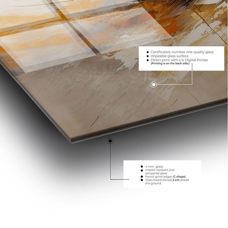 Casa si Gradina - Decoratiuni - Tablouri - Tablou sticlă securizată Wallxpert, sticlă, 50 x 120 cm, multicolor, 407MGN1135 - Infinity.ro