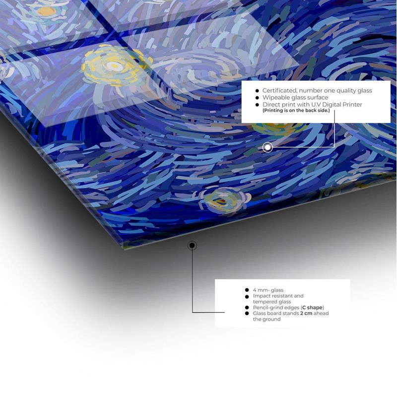 Casa si Gradina - Decoratiuni - Tablouri - Tablou sticlă securizată Wallxpert, sticlă, 50 x 120 cm, multicolor, 407MGN1106 - Infinity.ro