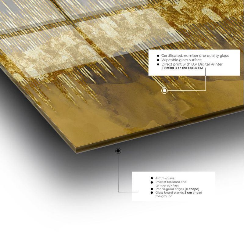 Casa si Gradina - Decoratiuni - Tablouri - Tablou sticlă securizată Wallxpert, sticlă, 50 x 120 cm, multicolor, 407MGN1105 - Infinity.ro