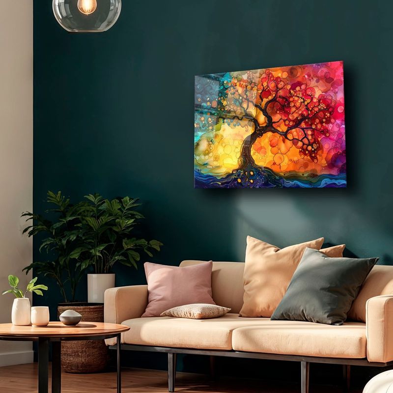Casa si Gradina - Decoratiuni - Tablouri - Tablou sticlă securizată Wallxpert, sticlă, 35 x 50 cm, multicolor, 544CLR1462 - Infinity.ro