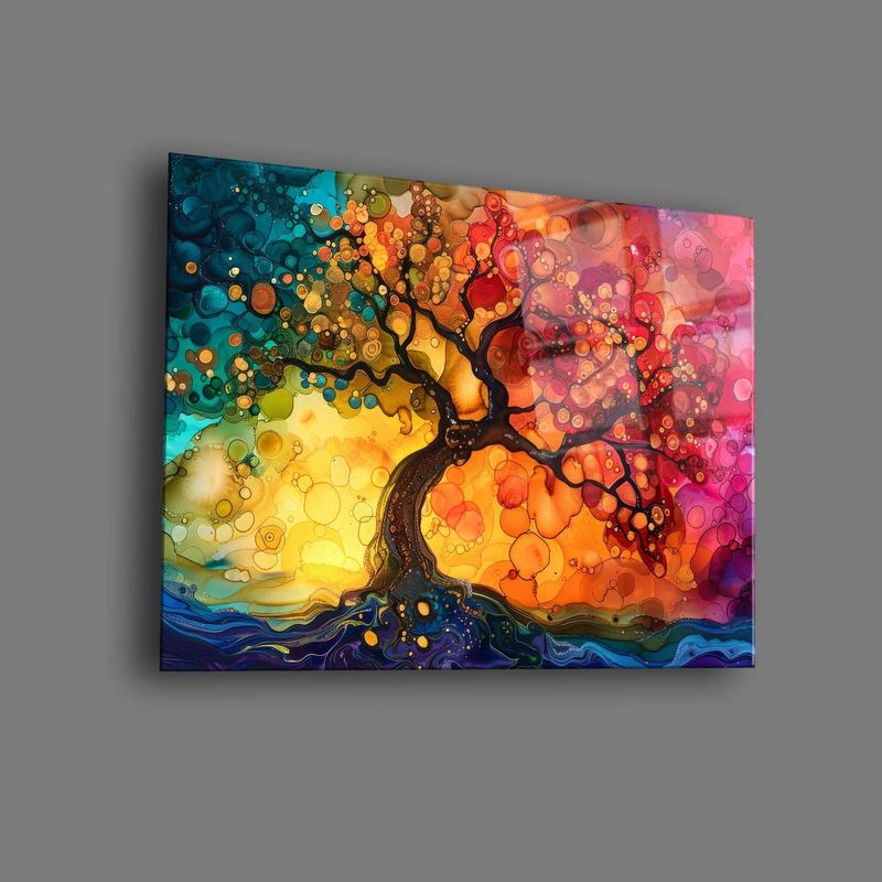 Casa si Gradina - Decoratiuni - Tablouri - Tablou sticlă securizată Wallxpert, sticlă, 35 x 50 cm, multicolor, 544CLR1462 - Infinity.ro