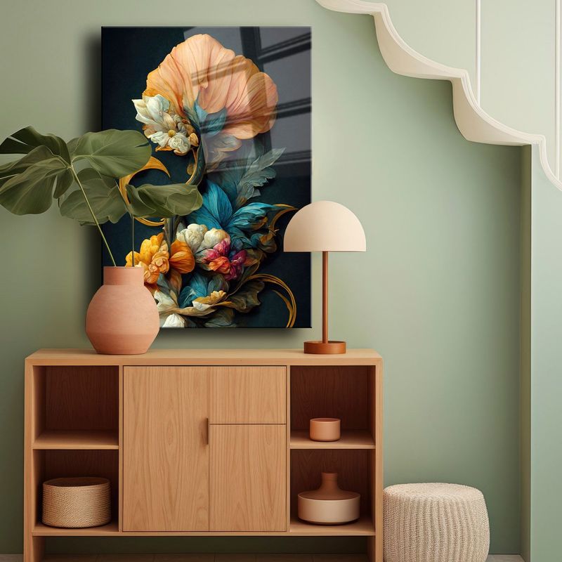 Casa si Gradina - Decoratiuni - Tablouri - Tablou sticlă securizată Wallxpert, sticlă, 35 x 50 cm, multicolor, 544CLR1378 - Infinity.ro