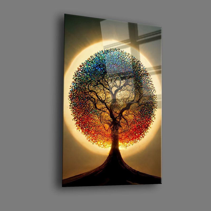 Casa si Gradina - Decoratiuni - Tablouri - Tablou sticlă securizată Wallxpert, sticlă, 35 x 50 cm, multicolor, 544CLR1372 - Infinity.ro
