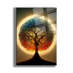 Casa si Gradina - Decoratiuni - Tablouri - Tablou sticlă securizată Wallxpert, sticlă, 35 x 50 cm, multicolor, 544CLR1372 - Infinity.ro