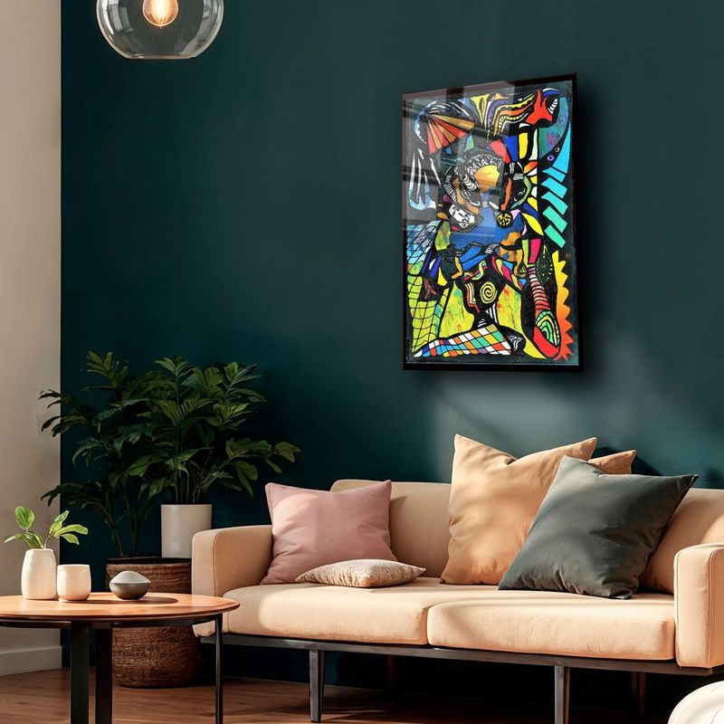 Casa si Gradina - Decoratiuni - Tablouri - Tablou sticlă securizată Wallxpert, sticlă, 35 x 50 cm, multicolor, 544CLR1246 - Infinity.ro
