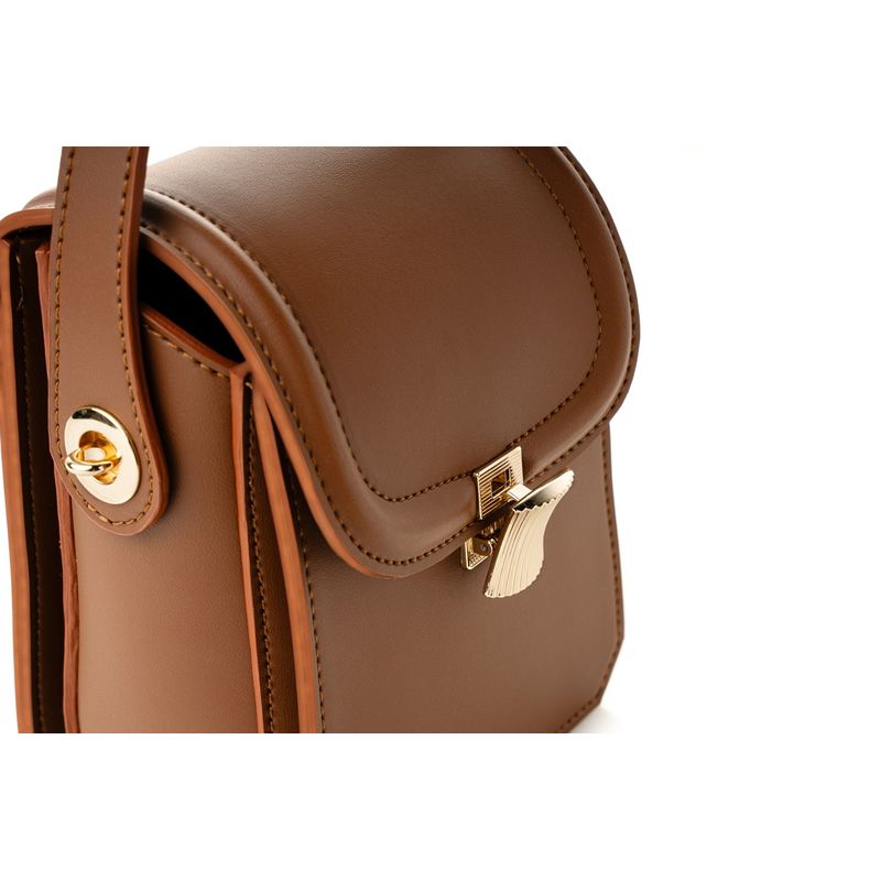Fashion, accesorii si bijuterii - Femei - Accesorii femei - Genti si rucsacuri femei - Geantă crossbody Lucky Bees, piele, 7 x 13.5 x 17 cm, tan, 946VNC1161 - Infinity.ro
