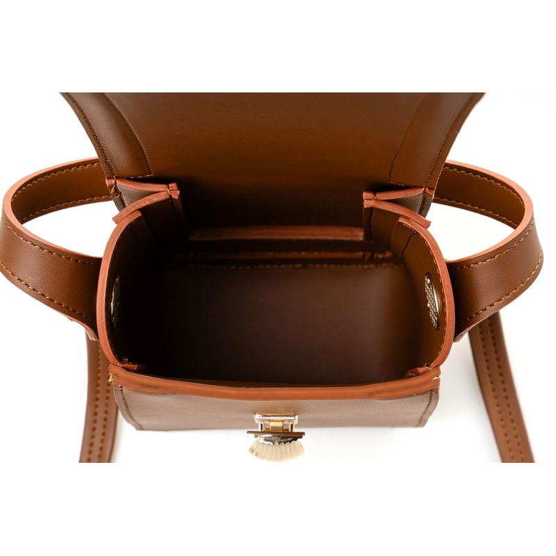 Fashion, accesorii si bijuterii - Femei - Accesorii femei - Genti si rucsacuri femei - Geantă crossbody Lucky Bees, piele, 7 x 13.5 x 17 cm, tan, 946VNC1161 - Infinity.ro